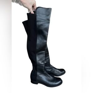 Stuart Weitzman 50/50 over the knee boot original black leather 8.5 NEARLY NEW